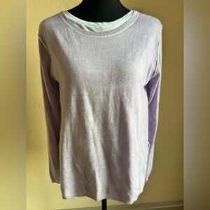Elliott Lauren Light Lavender Knit Crewneck Sweater